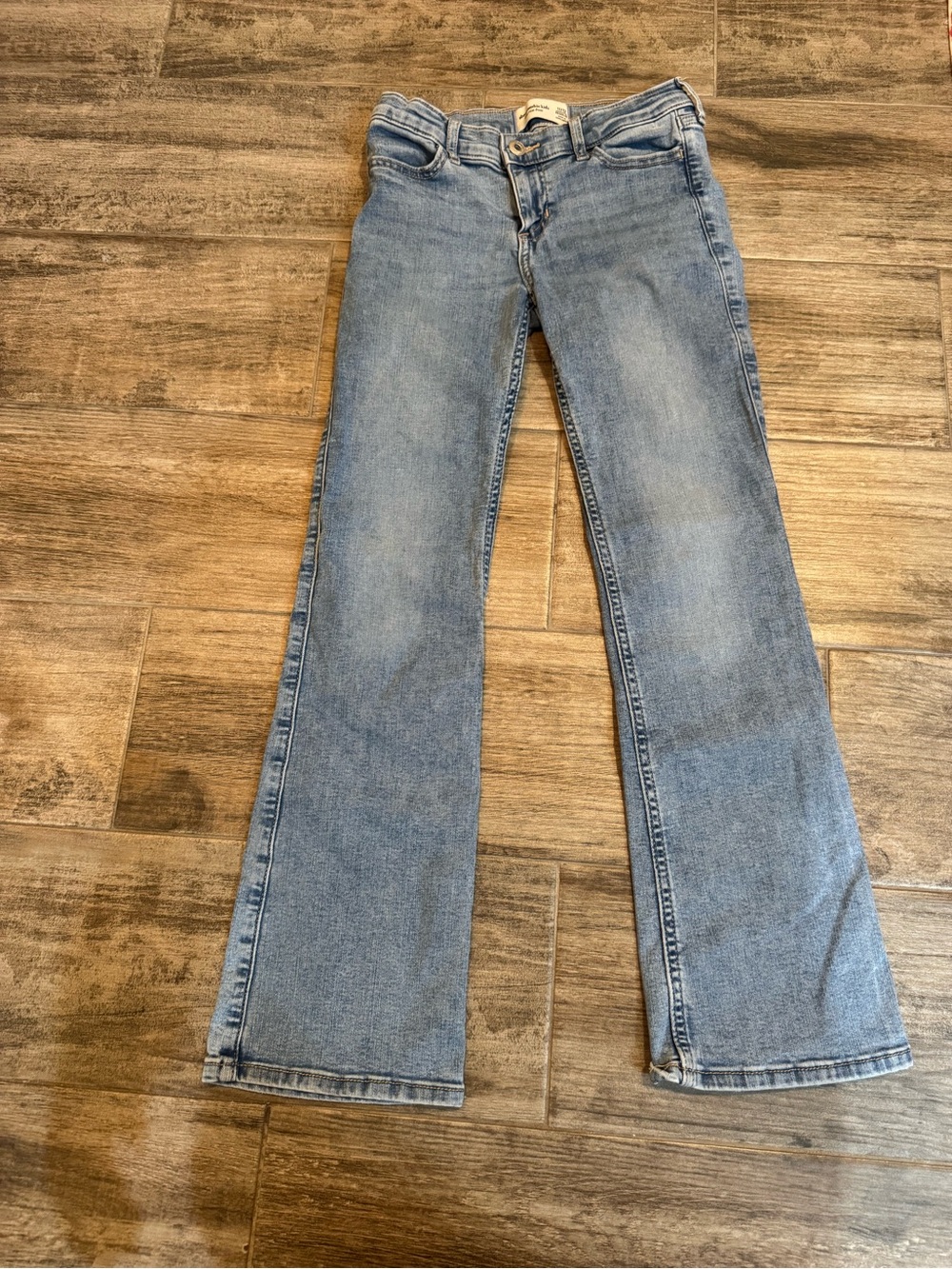 Abercrombie & Fitch Girls Light Blue Bootcut Jeans